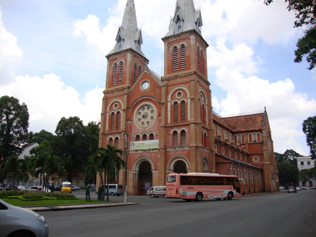 Because of the strong French influence, Ho Chi Minh is home to a smaller Notre Dame Cathedral.